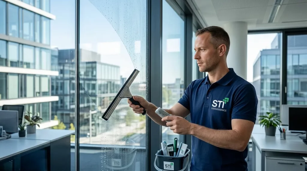 Reinigungsfirma Berlin – professionelles Reinigungsteam von STI Gebäudeservice im Einsatz